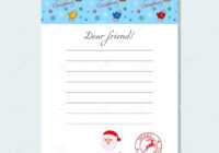 A Letter Of Santa Claus On A Beautiful Letterhead - Template pertaining to Santa Claus Letterhead Template