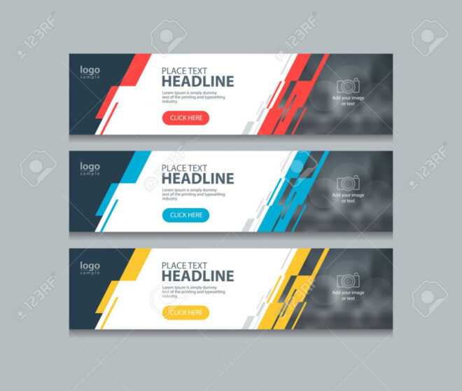 Abstract Horizontal Web Banner Design Template Backgrounds with Website Banner Design Templates