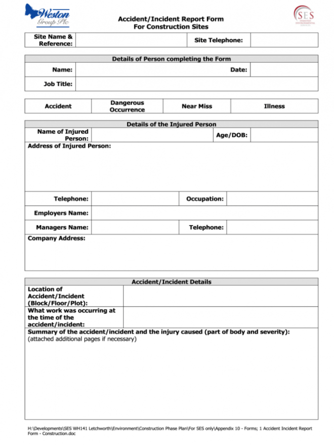 Accident Report Form - Fill Out And Sign Printable Pdf Template | Signnow inside Construction Accident Report Template