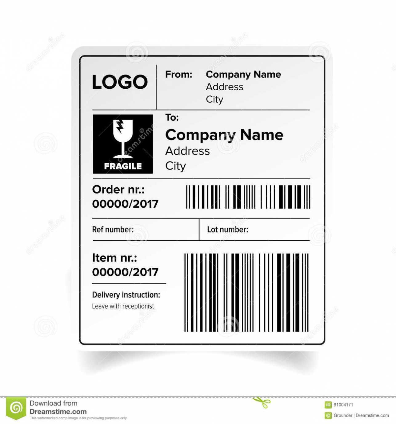 Address Label Template Free ~ Addictionary inside Package Address Label Template