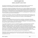 Adolescent Confidentiality Agreement with Therapy Confidentiality Agreement Template