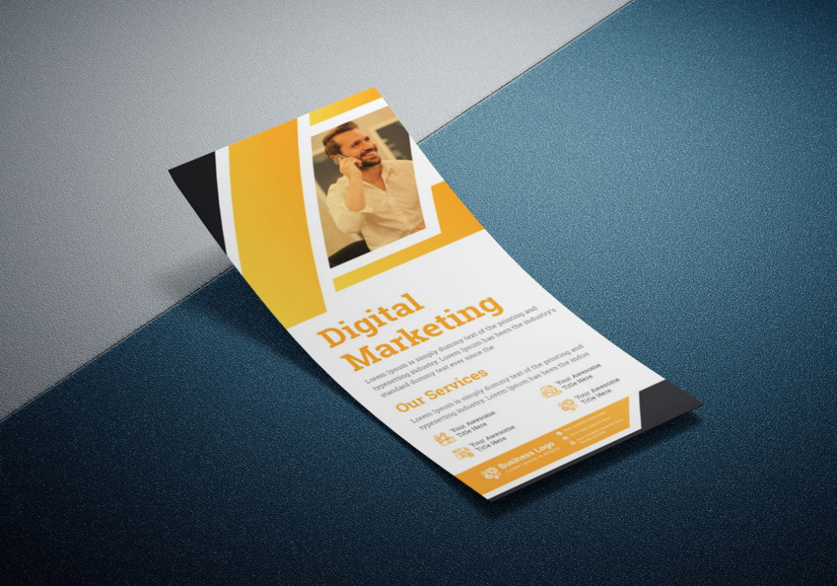 Advertising Consultant Agency Roll Up Or Dl Flyer Template within Dl Flyer Template Word