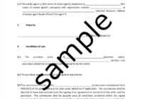 Agreement Creating A Sole And Exclusive Mandate within Sole Mandate Agreement Template