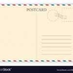 Air Mail Postcard Template Royalty Free Vector Image pertaining to Airmail Postcard Template