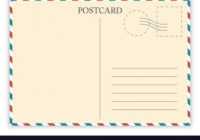 Air Mail Postcard Template Royalty Free Vector Image pertaining to Airmail Postcard Template