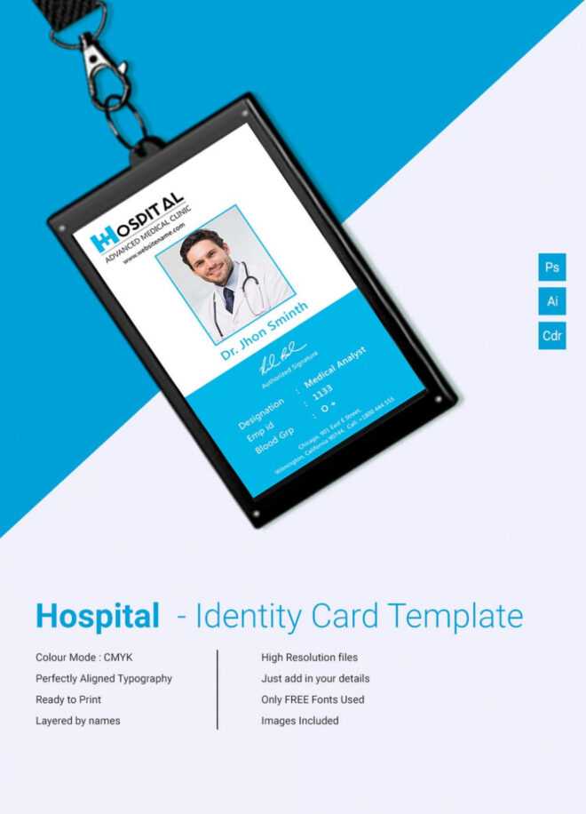 Amazing Hospital Identity Card Template Download | Free in Hospital Id Card Template