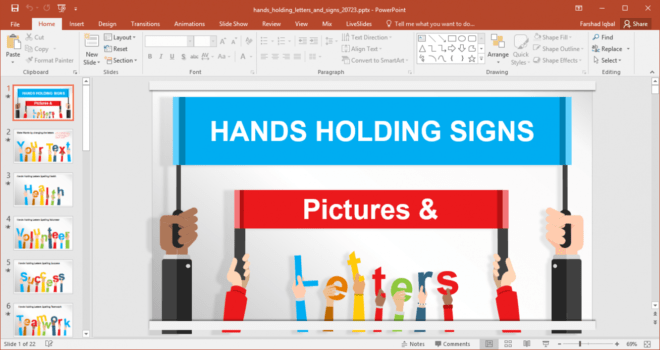 Animated Signboards Powerpoint Template with Powerpoint Replace Template