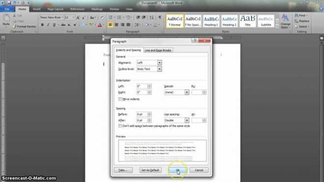 Apa Format Setup In Word 2010 Updated throughout Apa Template For Word 2010
