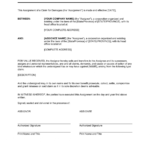 Assignment Of A Claim For Damages Template | By Business-In throughout Claim Assignment Agreement Template