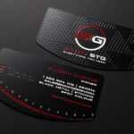 Automotive Black Metal With Etching And Spot Color Template in Automotive Business Card Templates