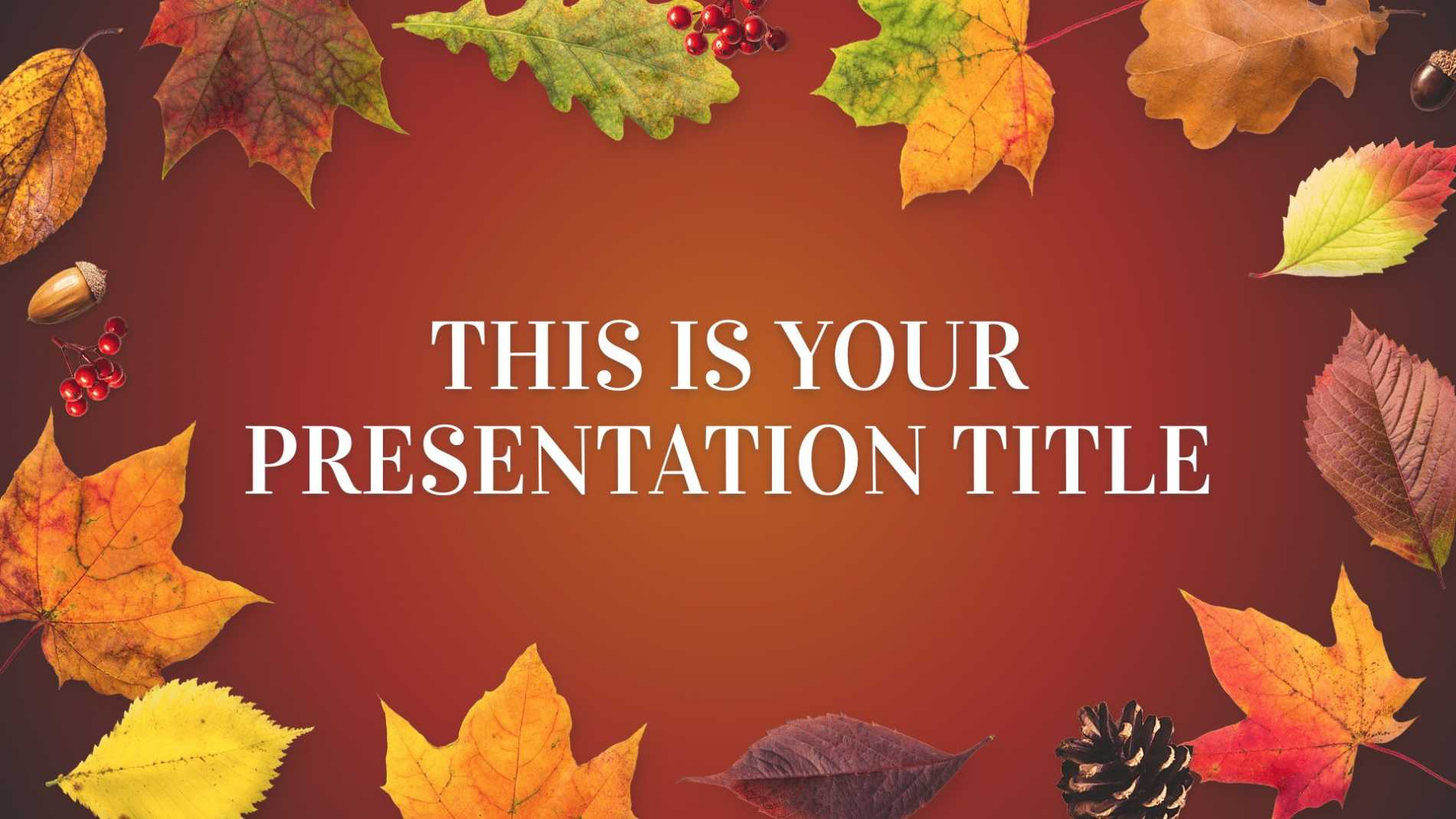 Free Fall Leaves Powerpoint Template Great Professional Template Design