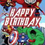 Avengers Printable Birthday Cards — Printbirthday.cards pertaining to Avengers Birthday Card Template