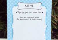 Baby Shower Menu Template - Baby Viewer with regard to Baby Shower Menu Template Free