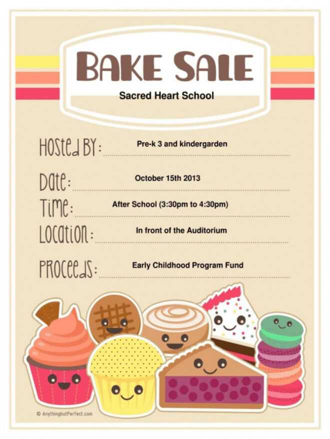 Bake Sale Flyer Template ~ Addictionary intended for Bake Off Flyer Template
