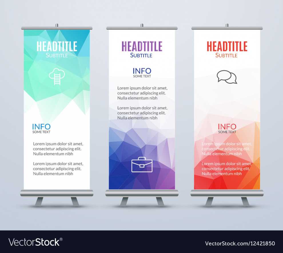 Banner Stand Design Template With Abstract Vector Image throughout Banner Stand Design Templates