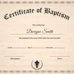 Baptism Certificate Design Template In Psd, Word throughout Baptism Certificate Template Download