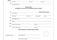 Baptism Certificate Template - The Catholic Archdiocese Of throughout Roman Catholic Baptism Certificate Template