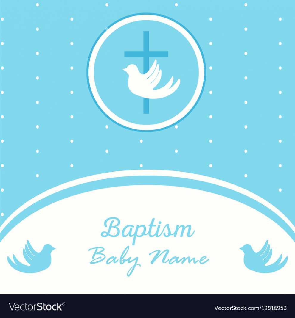 Baptism Invitation Template Royalty Free Vector Image with regard to Free Christening Invitation Cards Templates