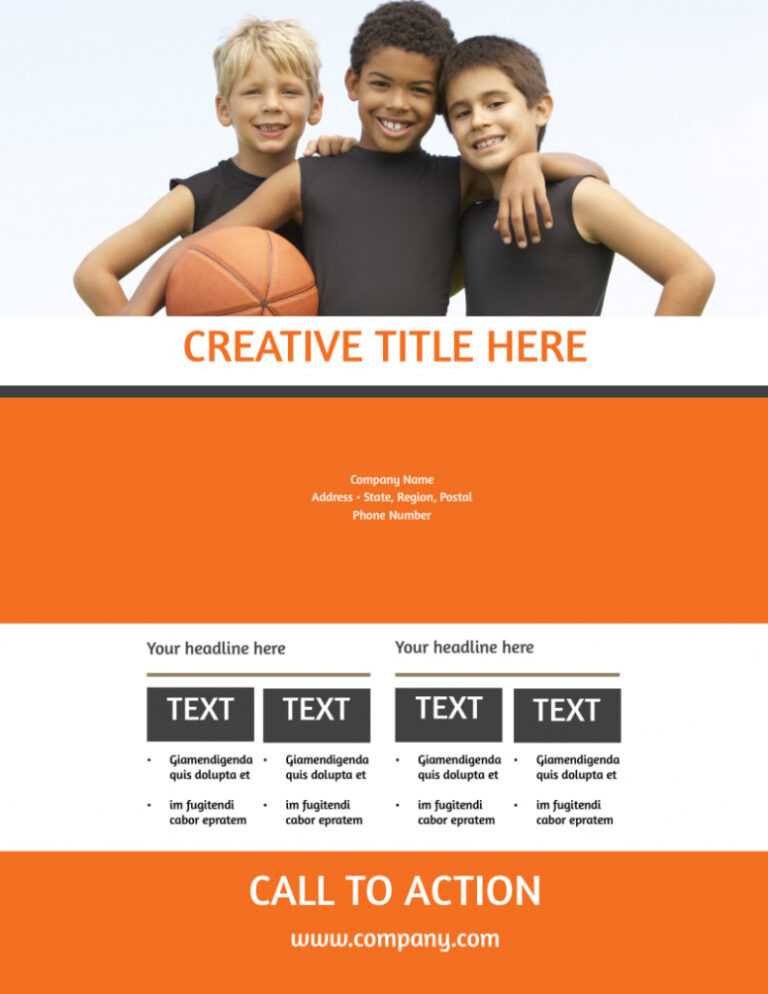 Basketball Camp Brochure Template