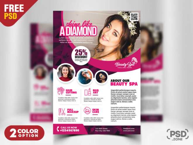 Beauty Salon Flyer Template Psd - Psd Zone intended for Salon Flyers Template Free