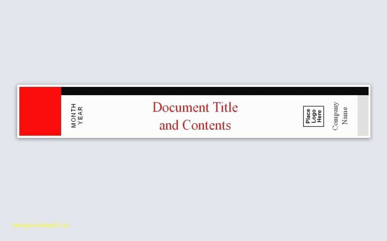 Binder spine template word