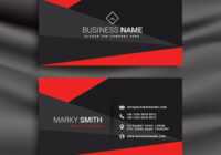 Black And Red Business Card Template Royalty Free Vector pertaining to Buisness Card Template