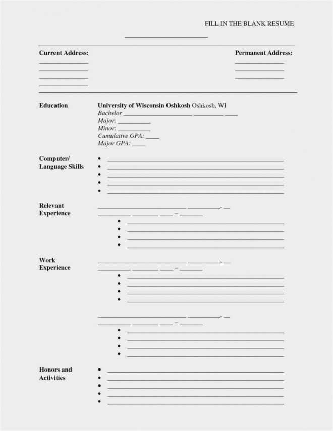 Blank Cv Format Word Download - Resume : Resume Sample #3945 for Free Blank Resume Templates For Microsoft Word