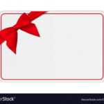 Blank Gift Card Template With Bow And Ribbon Vector Image for Present Card Template