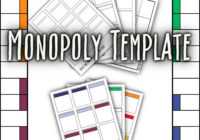 Blank Monopoly Template regarding Monopoly Chance Cards Template