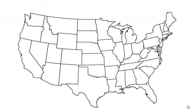 Blank Outline Map Of The United States | Whatsanswer regarding United States Map Template Blank