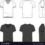 Blank V-Neck T-Shirt Royalty Free Vector Image intended for Blank V Neck T Shirt Template