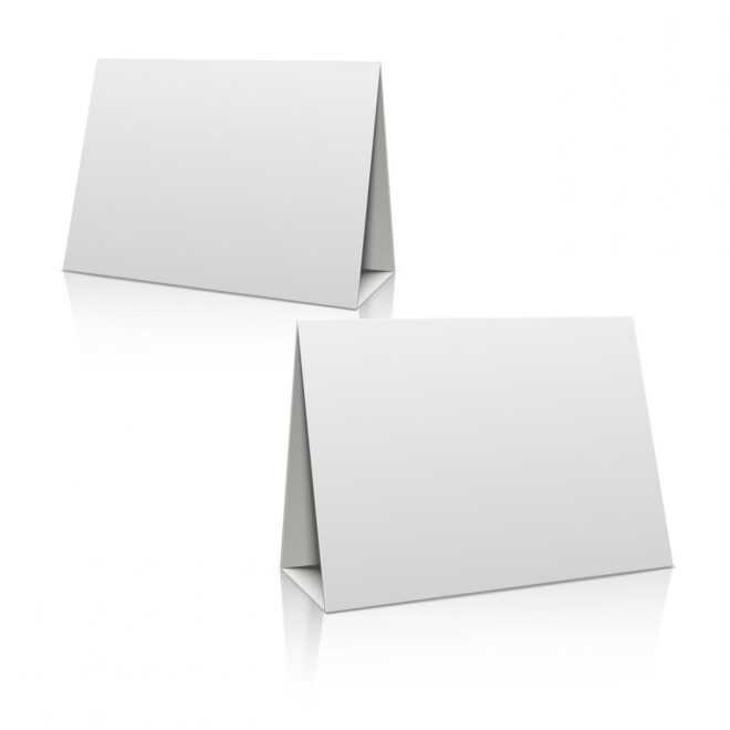 Blank White Paper Stand Table Holder Card. 3D Vector Design with regard to Card Stand Template