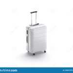 Blank White Suitcase With Handle Mockup Stand Isolated Stock pertaining to Blank Suitcase Template