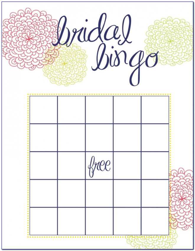 Bridal Bingo Templates | Vincegray2014 intended for Blank Bridal Shower Bingo Template