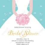 Bridal Shower Invitation Template. Wedding Fashion Vector Illustrartion with regard to Blank Bridal Shower Invitations Templates