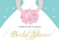 Bridal Shower Invitation Template. Wedding Fashion Vector Illustrartion with regard to Blank Bridal Shower Invitations Templates