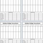 Bridge Score Sheet - 6 Free Templates In Pdf, Word, Excel with Bridge Score Card Template