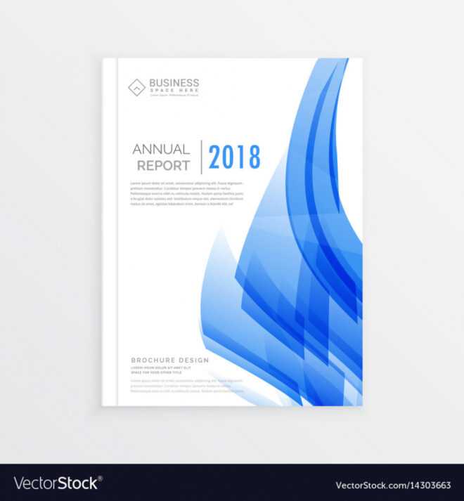 Business Annual Report Cover Page Template In A4 Vector Image with regard to Cover Page For Annual Report Template