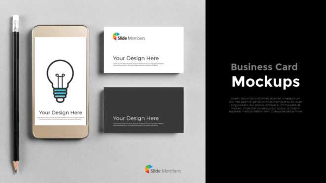 Business Card Mockups Modern Ppt Templates with regard to Business Card Powerpoint Templates Free