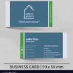 Business Card Template Real Estate Agency Design Vector Image with regard to Real Estate Agent Business Card Template
