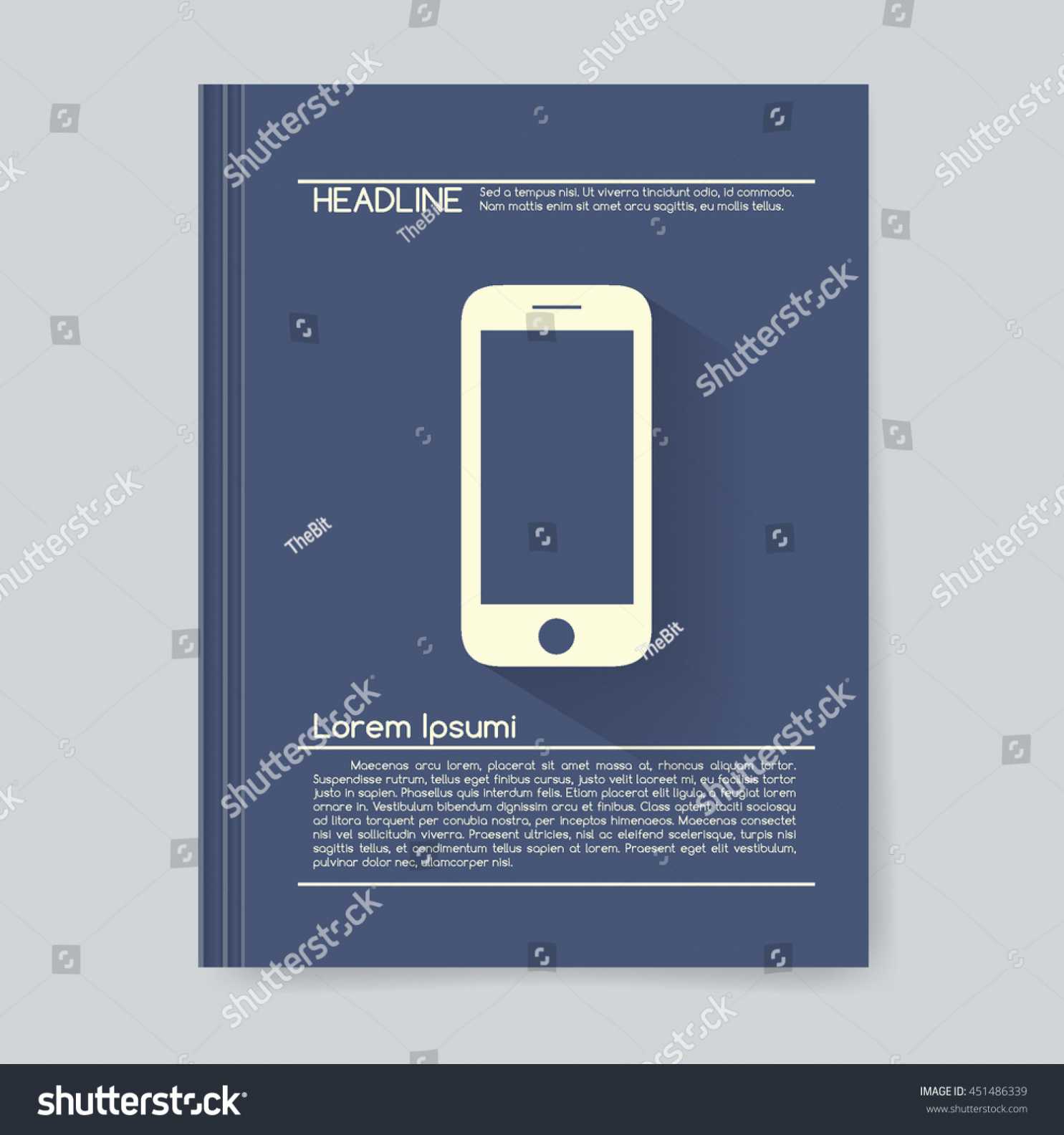 Business Design Background Cover Book Report Stock Vector in Mobile Book Report Template