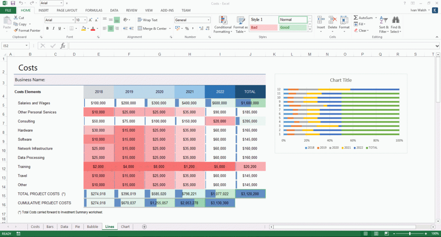  Business Plan Excel Template Free Download 