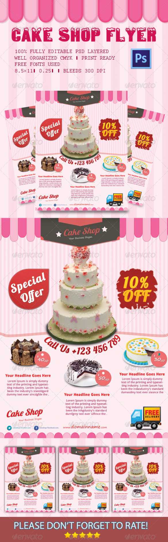 Cakes Flyer Templates From Graphicriver within Cake Flyer Template Free