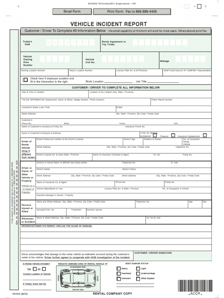 Car Damage Report Template