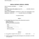 Car Rental Agreement Template ~ Addictionary for Car Hire Agreement Template
