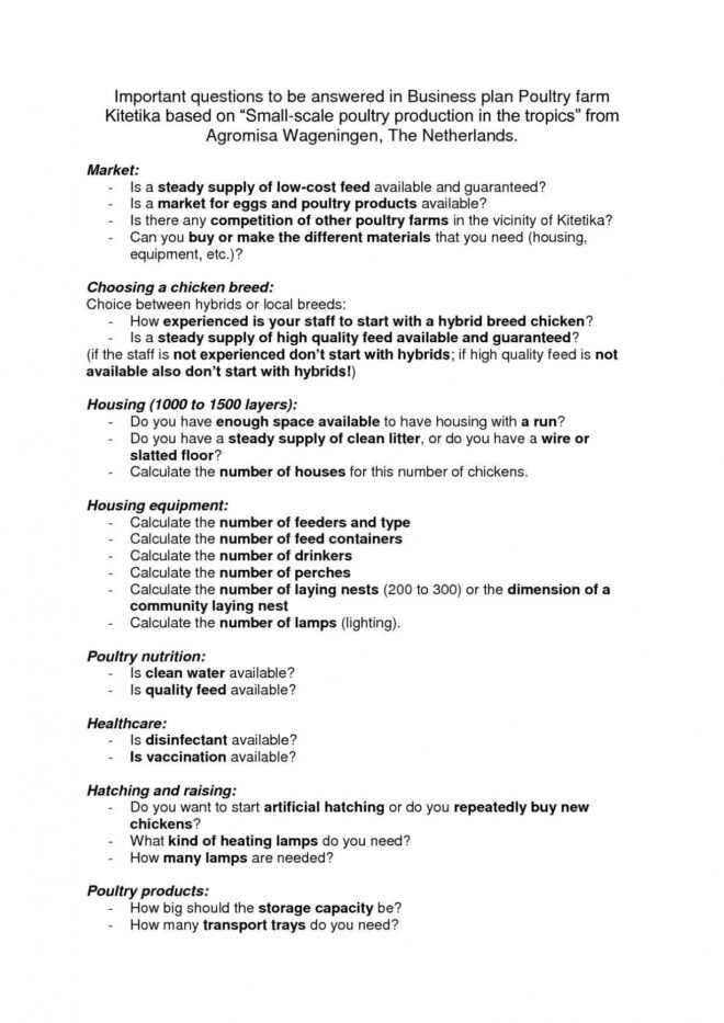 Cattle Business Plan Template Download New For Poultry with Ranch Business Plan Template