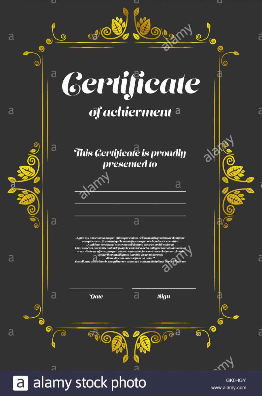 Certificate Of Appearance Template Stock Vector Image &amp; Art inside Certificate Of Appearance Template