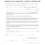 Certificate Of Completion Construction - Fill Out And Sign Printable Pdf  Template | Signnow within Construction Certificate Of Completion Template