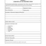 Certificate Of Destruction Template - Fill Online, Printable with Destruction Certificate Template