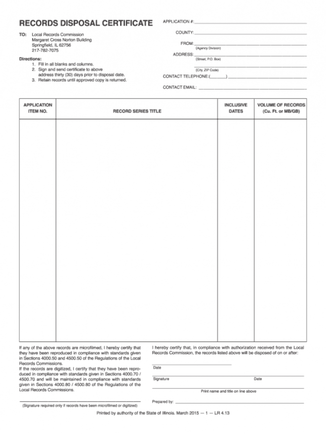Certificate Of Disposal - Fill Out And Sign Printable Pdf Template | Signnow for Certificate Of Disposal Template